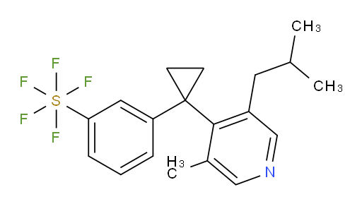 3-(1-(3-isobutyl-5-methylpyridin-4-yl)cyclopropyl)(pentafluoromercapto)benzene