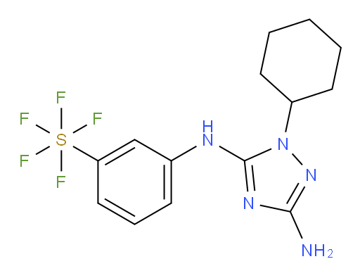 [3-[(3-Amino-1-cyclohexyl-1H-1,2,4-triazol-5-yl)amino]phenyl]sulfur pentafluoride