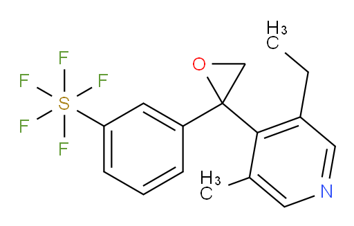 3-(2-(3-ethyl-5-methylpyridin-4-yl)oxiran-2-yl)(pentafluoromercapto)benzene