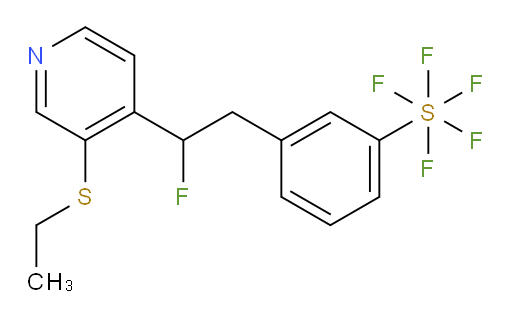 3-(2-(3-(ethylthio)pyridin-4-yl)-2-fluoroethyl)(pentafluoromercapto)benzene
