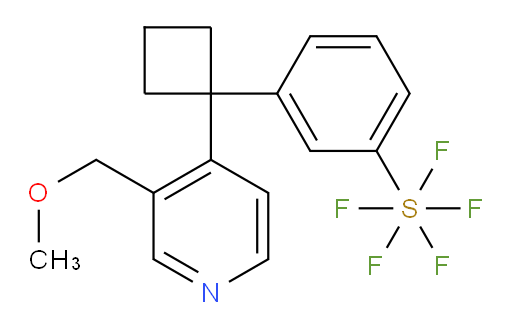 3-(1-(3-(methoxymethyl)pyridin-4-yl)cyclobutyl)(pentafluoromercapto)benzene
