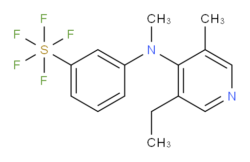 3-((3-ethyl-5-methylpyridin-4-yl)(methyl)amino)(pentafluoromercapto)benzene