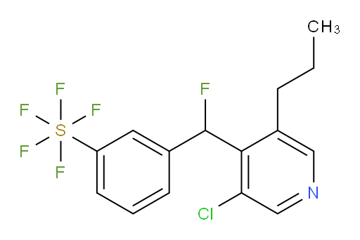 3-((3-chloro-5-propylpyridin-4-yl)fluoromethyl)(pentafluoromercapto)benzene