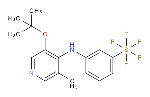 3-((3-(tert-butoxy)-5-methylpyridin-4-yl)amino)(pentafluoromercapto)benzene