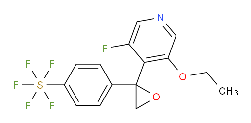 4-(2-(3-ethoxy-5-fluoropyridin-4-yl)oxiran-2-yl)(pentafluoromercapto)benzene