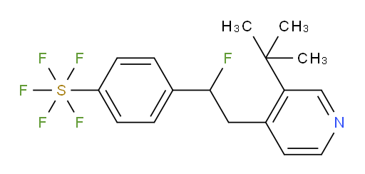 4-(2-(3-(tert-butyl)pyridin-4-yl)-1-fluoroethyl)(pentafluoromercapto)benzene