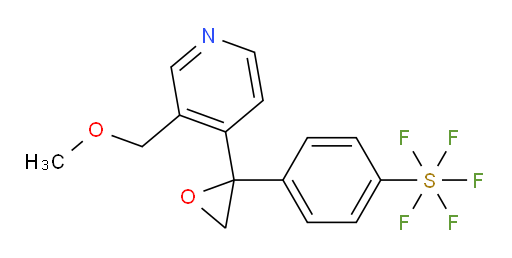 4-(2-(3-(methoxymethyl)pyridin-4-yl)oxiran-2-yl)(pentafluoromercapto)benzene