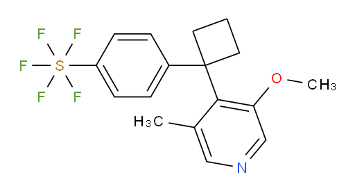 4-(1-(3-methoxy-5-methylpyridin-4-yl)cyclobutyl)(pentafluoromercapto)benzene