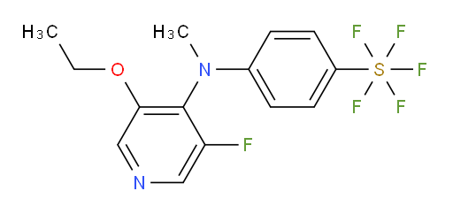 4-((3-ethoxy-5-fluoropyridin-4-yl)(methyl)amino)(pentafluoromercapto)benzene
