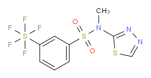 3-(pentafluoromercapto)-N-methyl-N-(1,3,4-thiadiazol-2-yl)benzenesulfonamide