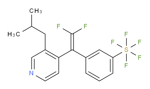 3-(2,2-difluoro-1-(3-isobutylpyridin-4-yl)vinyl)(pentafluoromercapto)benzene