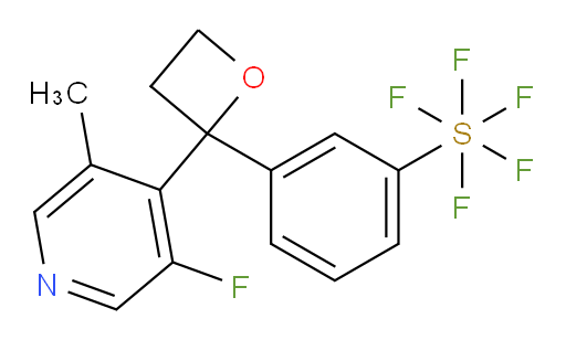3-(2-(3-fluoro-5-methylpyridin-4-yl)oxetan-2-yl)(pentafluoromercapto)benzene