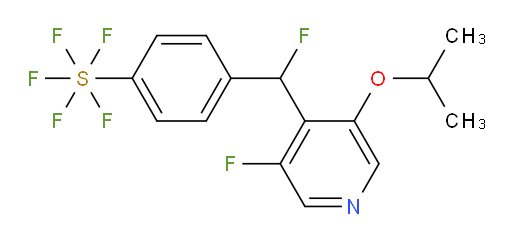 4-(fluoro(3-fluoro-5-isopropoxypyridin-4-yl)methyl)(pentafluoromercapto)benzene
