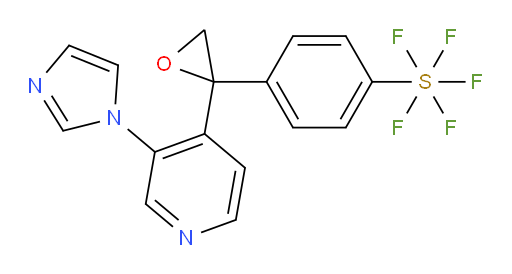 4-(2-(3-(1H-imidazol-1-yl)pyridin-4-yl)oxiran-2-yl)(pentafluoromercapto)benzene