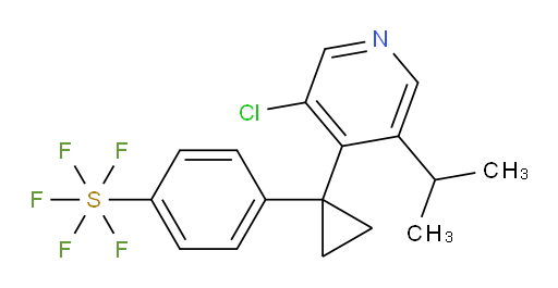 4-(1-(3-chloro-5-isopropylpyridin-4-yl)cyclopropyl)(pentafluoromercapto)benzene