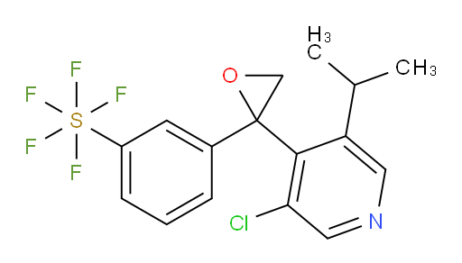 3-(2-(3-chloro-5-isopropylpyridin-4-yl)oxiran-2-yl)(pentafluoromercapto)benzene