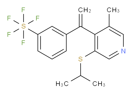 3-(1-(3-(isopropylthio)-5-methylpyridin-4-yl)vinyl)(pentafluoromercapto)benzene