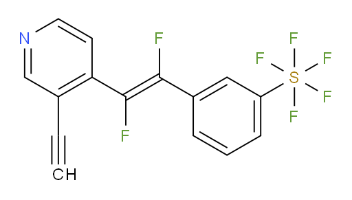 (E)-3-(2-(3-ethynylpyridin-4-yl)-1,2-difluorovinyl)(pentafluoromercapto)benzene