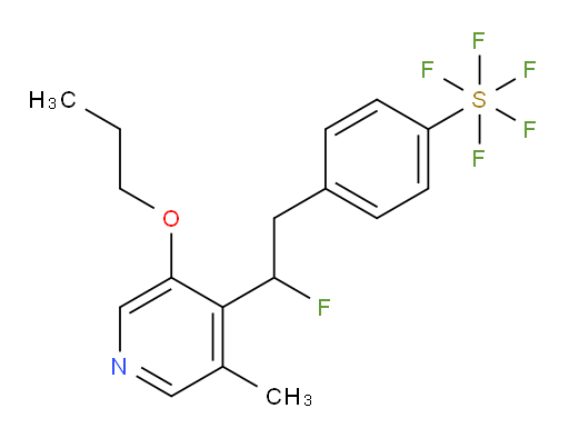 4-(2-fluoro-2-(3-methyl-5-propoxypyridin-4-yl)ethyl)(pentafluoromercapto)benzene