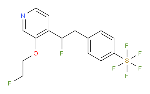 4-(2-fluoro-2-(3-(2-fluoroethoxy)pyridin-4-yl)ethyl)(pentafluoromercapto)benzene