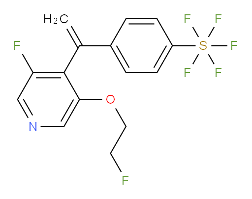 4-(1-(3-fluoro-5-(2-fluoroethoxy)pyridin-4-yl)vinyl)(pentafluoromercapto)benzene