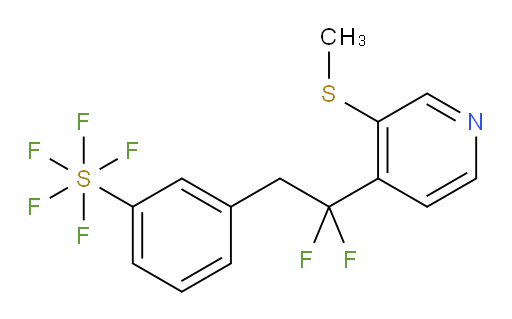 3-(2,2-difluoro-2-(3-(methylthio)pyridin-4-yl)ethyl)(pentafluoromercapto)benzene