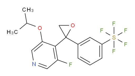 3-(2-(3-fluoro-5-isopropoxypyridin-4-yl)oxiran-2-yl)(pentafluoromercapto)benzene