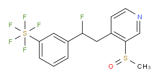 3-(1-fluoro-2-(3-(methylsulfinyl)pyridin-4-yl)ethyl)(pentafluoromercapto)benzene