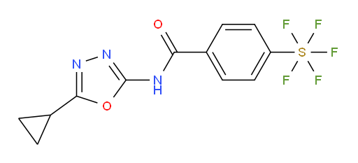 [4-[[(5-Cyclopropyl-1,3,4-oxadiazol-2-yl)amino]carbonyl]phenyl]sulfur pentafluoride