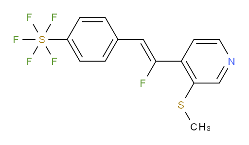 (Z)-4-(2-fluoro-2-(3-(methylthio)pyridin-4-yl)vinyl)(pentafluoromercapto)benzene