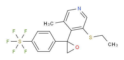 4-(2-(3-(ethylthio)-5-methylpyridin-4-yl)oxiran-2-yl)(pentafluoromercapto)benzene
