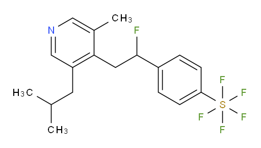 4-(1-fluoro-2-(3-isobutyl-5-methylpyridin-4-yl)ethyl)(pentafluoromercapto)benzene