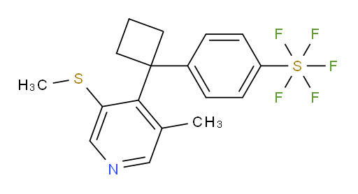 4-(1-(3-methyl-5-(methylthio)pyridin-4-yl)cyclobutyl)(pentafluoromercapto)benzene