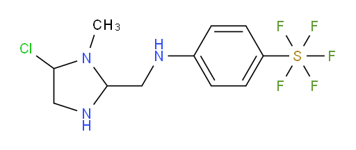 4-(((5-chloro-1-methylimidazolidin-2-yl)methyl)amino)(pentafluoromercapto)benzene
