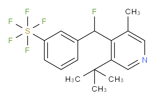 3-((3-(tert-butyl)-5-methylpyridin-4-yl)fluoromethyl)(pentafluoromercapto)benzene