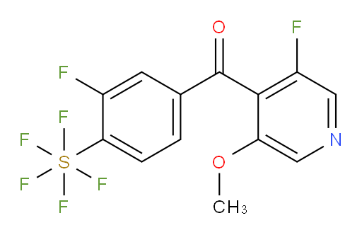(3-fluoro-4-(pentafluoromercapto)phenyl)(3-fluoro-5-methoxypyridin-4-yl)methanone