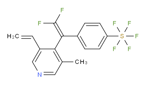 4-(2,2-difluoro-1-(3-methyl-5-vinylpyridin-4-yl)vinyl)(pentafluoromercapto)benzene