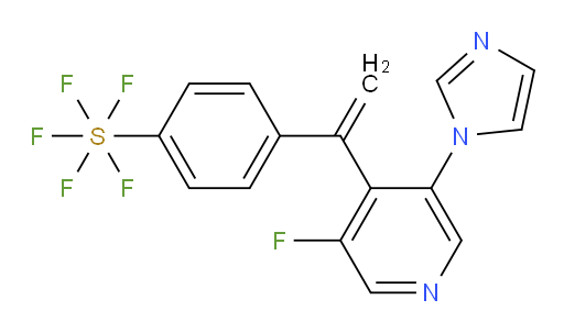 4-(1-(3-fluoro-5-(1H-imidazol-1-yl)pyridin-4-yl)vinyl)(pentafluoromercapto)benzene