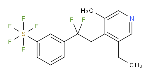 3-(2-(3-ethyl-5-methylpyridin-4-yl)-1,1-difluoroethyl)(pentafluoromercapto)benzene