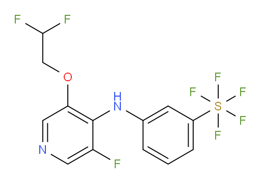3-((3-(2,2-difluoroethoxy)-5-fluoropyridin-4-yl)amino)(pentafluoromercapto)benzene