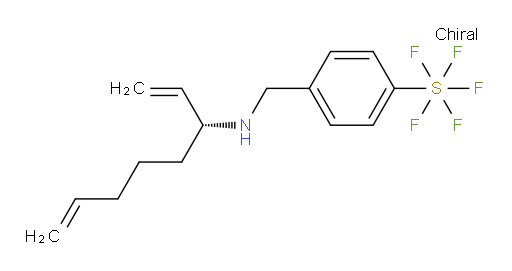 [4-[[[(1R)-1-ethenyl-5-hexen-1-yl]amino]methyl]phenyl]sulfur pentafluoride