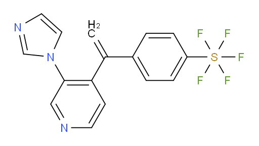 4-(1-(3-(1H-imidazol-1-yl)pyridin-4-yl)vinyl)(pentafluoromercapto)benzene