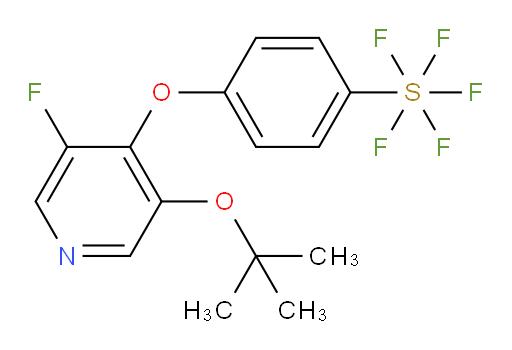 4-((3-(tert-butoxy)-5-fluoropyridin-4-yl)oxy)(pentafluoromercapto)benzene