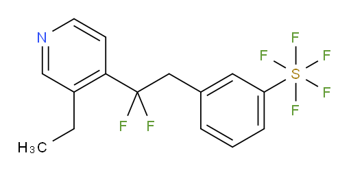 3-(2-(3-ethylpyridin-4-yl)-2,2-difluoroethyl)(pentafluoromercapto)benzene