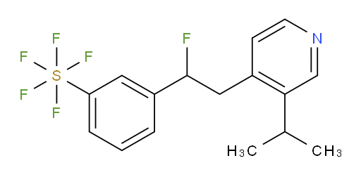 3-(1-fluoro-2-(3-isopropylpyridin-4-yl)ethyl)(pentafluoromercapto)benzene