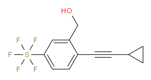 (2-(cyclopropylethynyl)-5-(pentafluoromercapto)phenyl)methanol