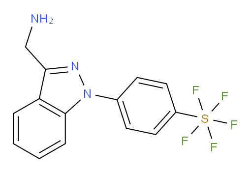4-(3-(aminomethyl)-1H-indazol-1-yl)(pentafluoromercapto)benzene