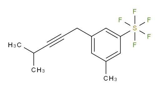 3-methyl-5-(4-methylpent-2-yn-1-yl)(pentafluoromercapto)benzene