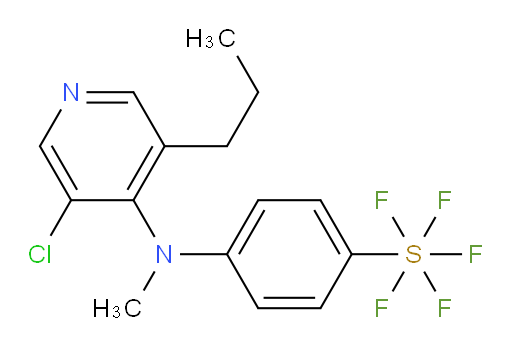 4-((3-chloro-5-propylpyridin-4-yl)(methyl)amino)(pentafluoromercapto)benzene