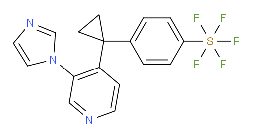 4-(1-(3-(1H-imidazol-1-yl)pyridin-4-yl)cyclopropyl)(pentafluoromercapto)benzene